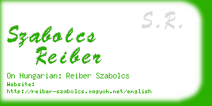 szabolcs reiber business card
